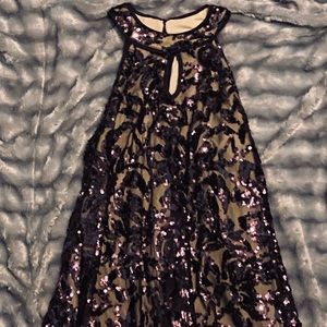 Purple sequenced dress